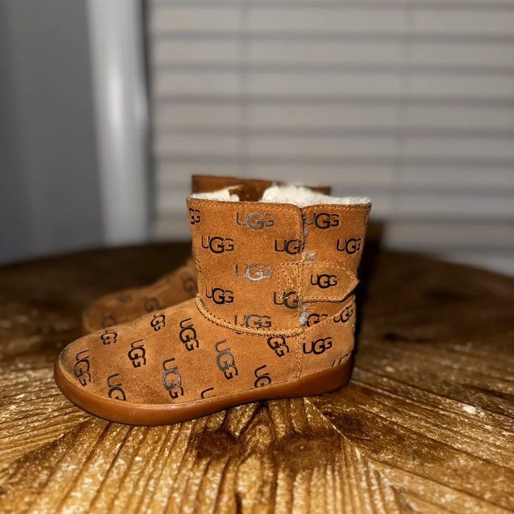 UGG Brown Logo Suede Boots - Picture 2 of 6